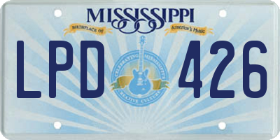 MS license plate LPD426