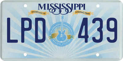 MS license plate LPD439