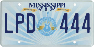 MS license plate LPD444