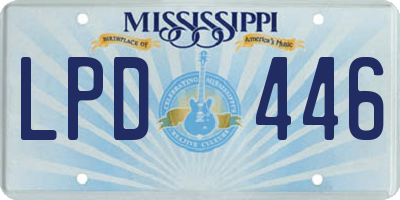 MS license plate LPD446