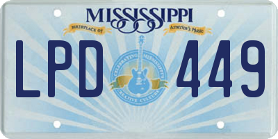 MS license plate LPD449