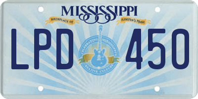 MS license plate LPD450