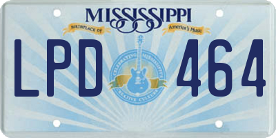 MS license plate LPD464
