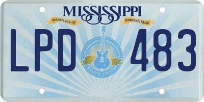 MS license plate LPD483