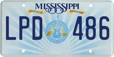 MS license plate LPD486