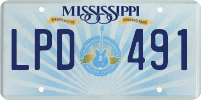 MS license plate LPD491