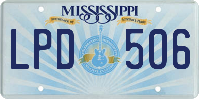 MS license plate LPD506