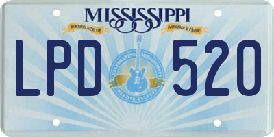 MS license plate LPD520