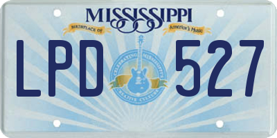 MS license plate LPD527