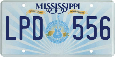 MS license plate LPD556