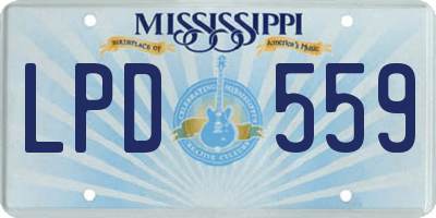 MS license plate LPD559