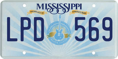 MS license plate LPD569