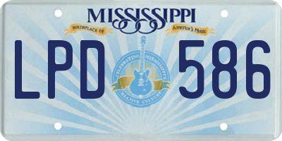 MS license plate LPD586