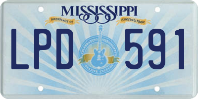 MS license plate LPD591