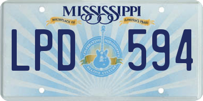 MS license plate LPD594
