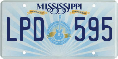 MS license plate LPD595