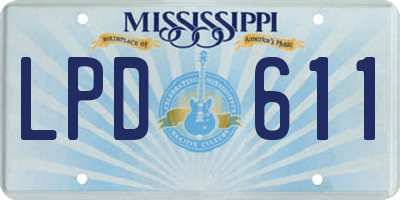 MS license plate LPD611