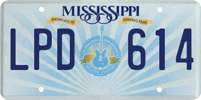 MS license plate LPD614