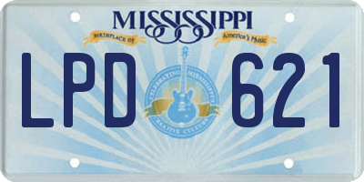 MS license plate LPD621