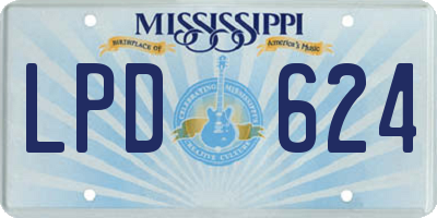 MS license plate LPD624