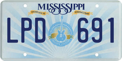 MS license plate LPD691