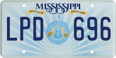 MS license plate LPD696