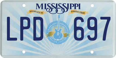 MS license plate LPD697