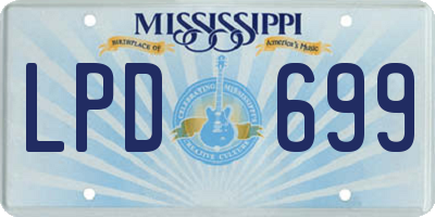 MS license plate LPD699