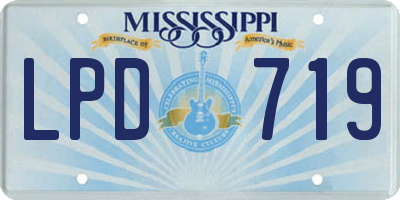 MS license plate LPD719