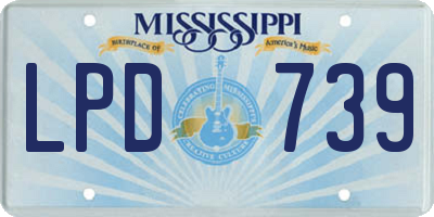 MS license plate LPD739