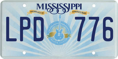 MS license plate LPD776