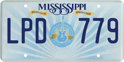 MS license plate LPD779