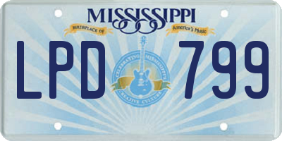 MS license plate LPD799