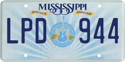 MS license plate LPD944