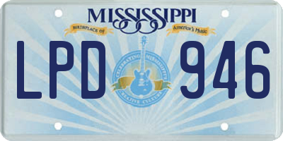 MS license plate LPD946