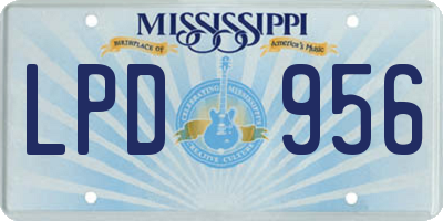 MS license plate LPD956