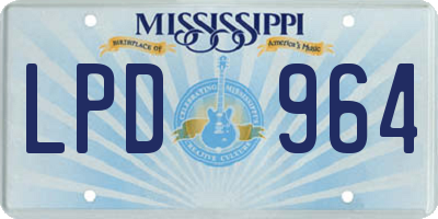 MS license plate LPD964