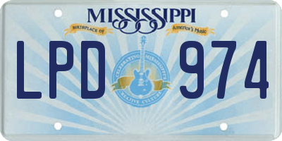 MS license plate LPD974