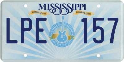 MS license plate LPE157