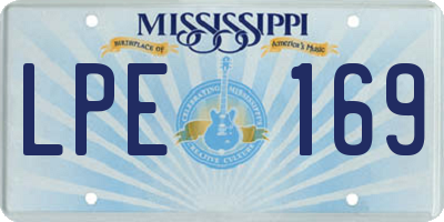 MS license plate LPE169