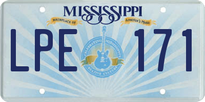 MS license plate LPE171