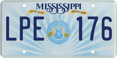 MS license plate LPE176