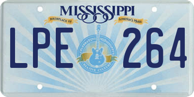 MS license plate LPE264