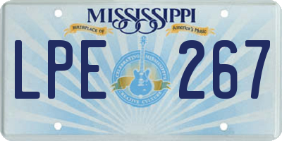 MS license plate LPE267