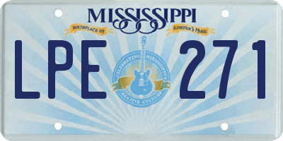 MS license plate LPE271
