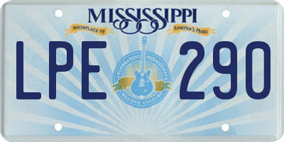 MS license plate LPE290