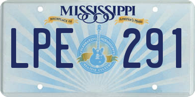 MS license plate LPE291