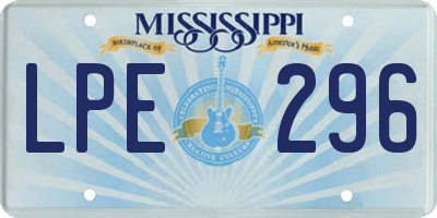 MS license plate LPE296