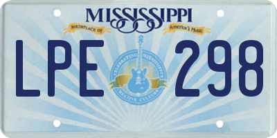 MS license plate LPE298