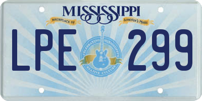 MS license plate LPE299
